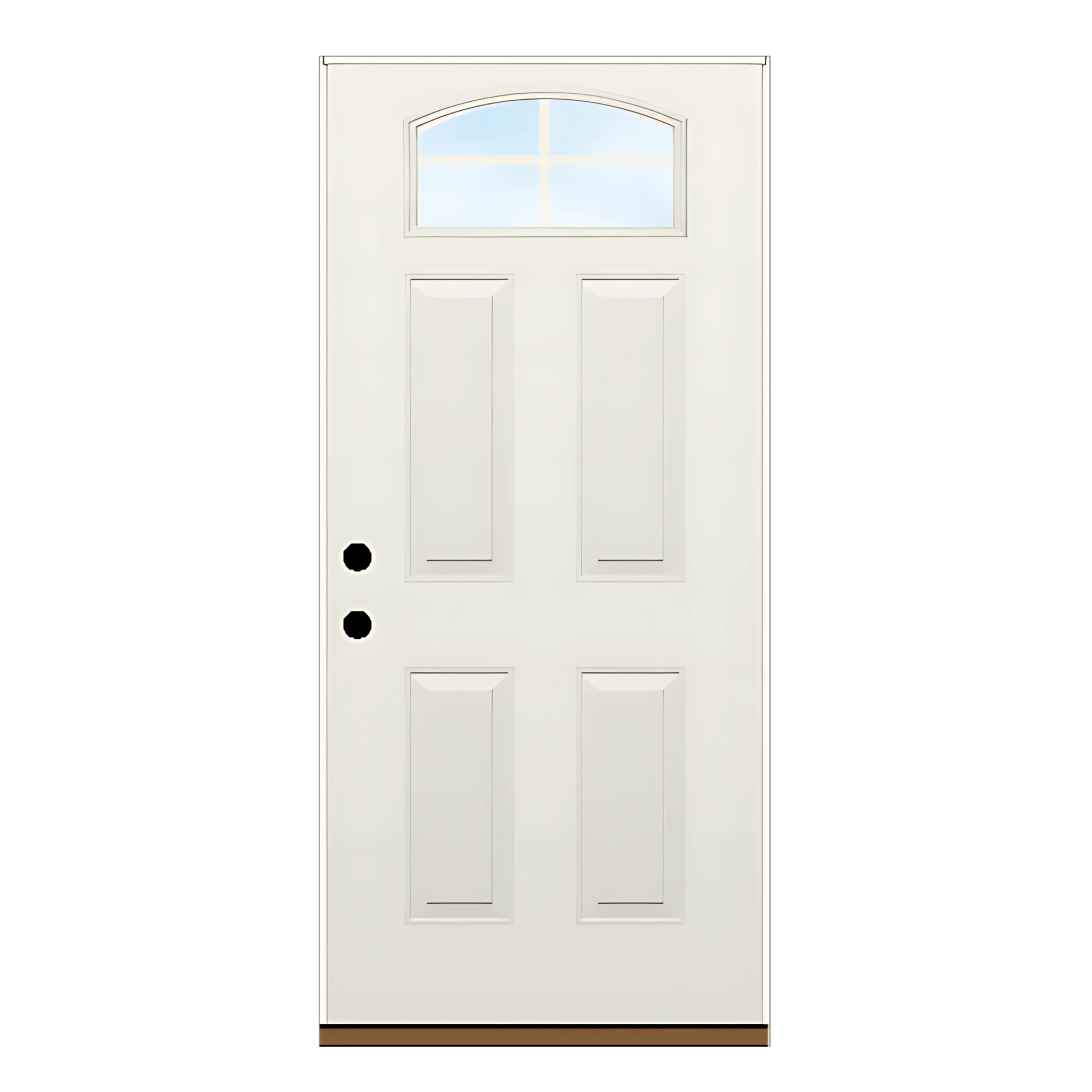 Camber Top Glass Steel Door