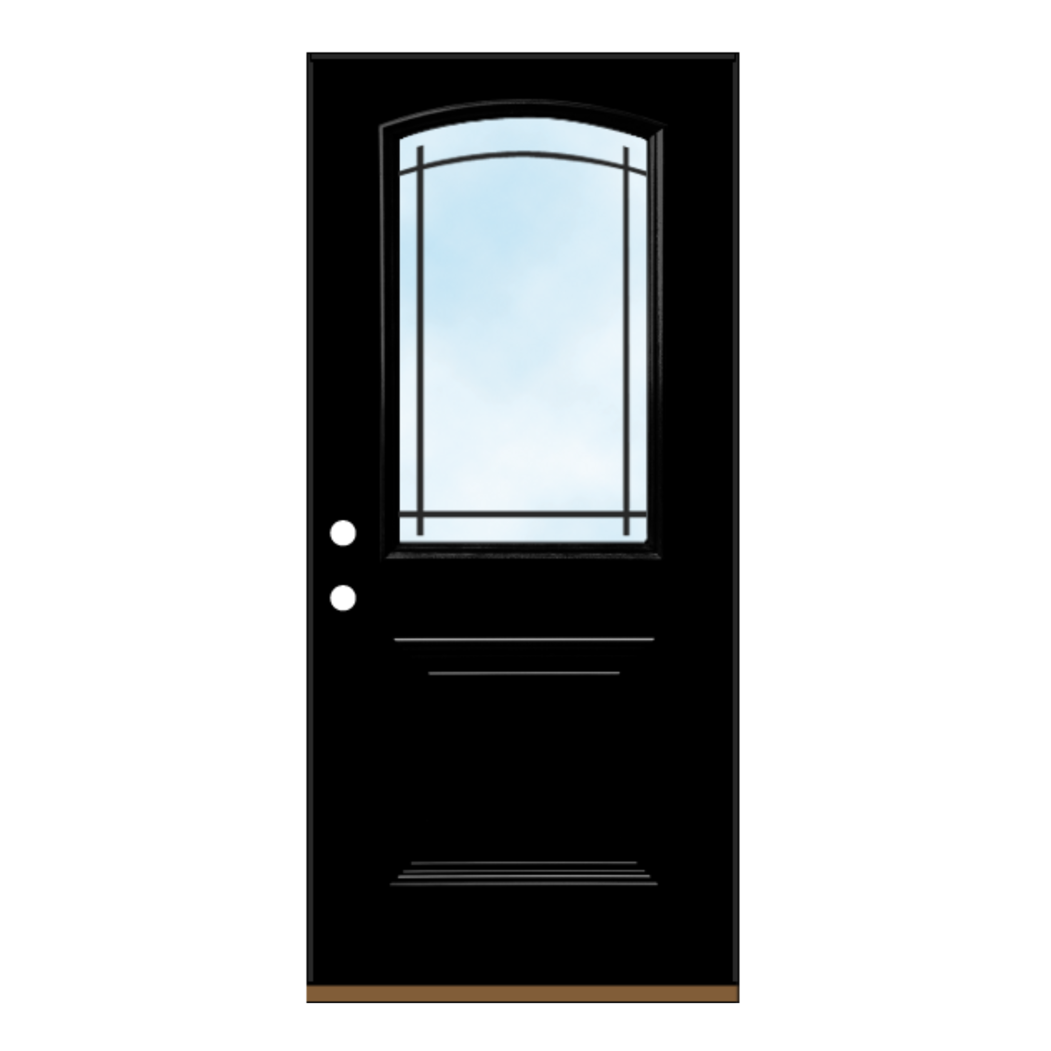 Arched Half Lite Single Panel