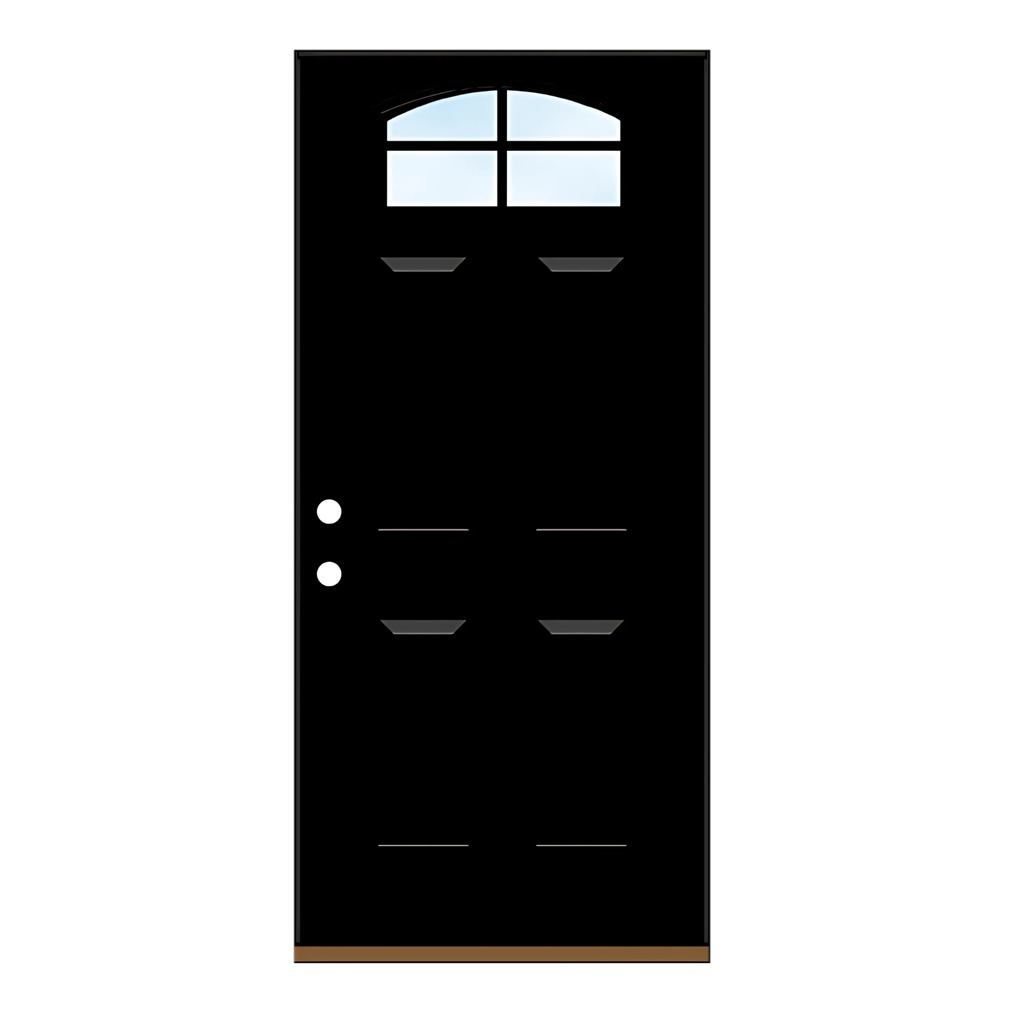 Camber Top Glass Steel Door