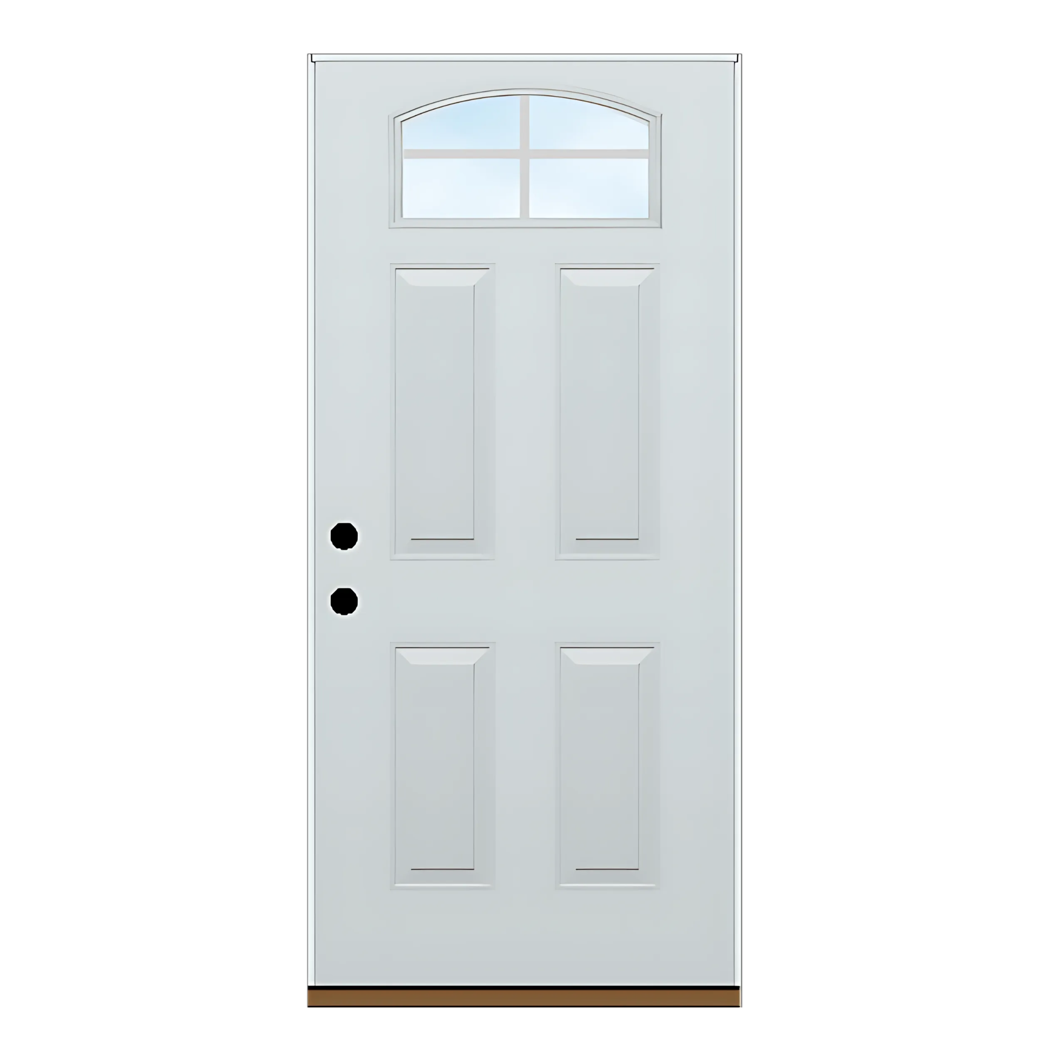 Camber Top Glass Steel Door