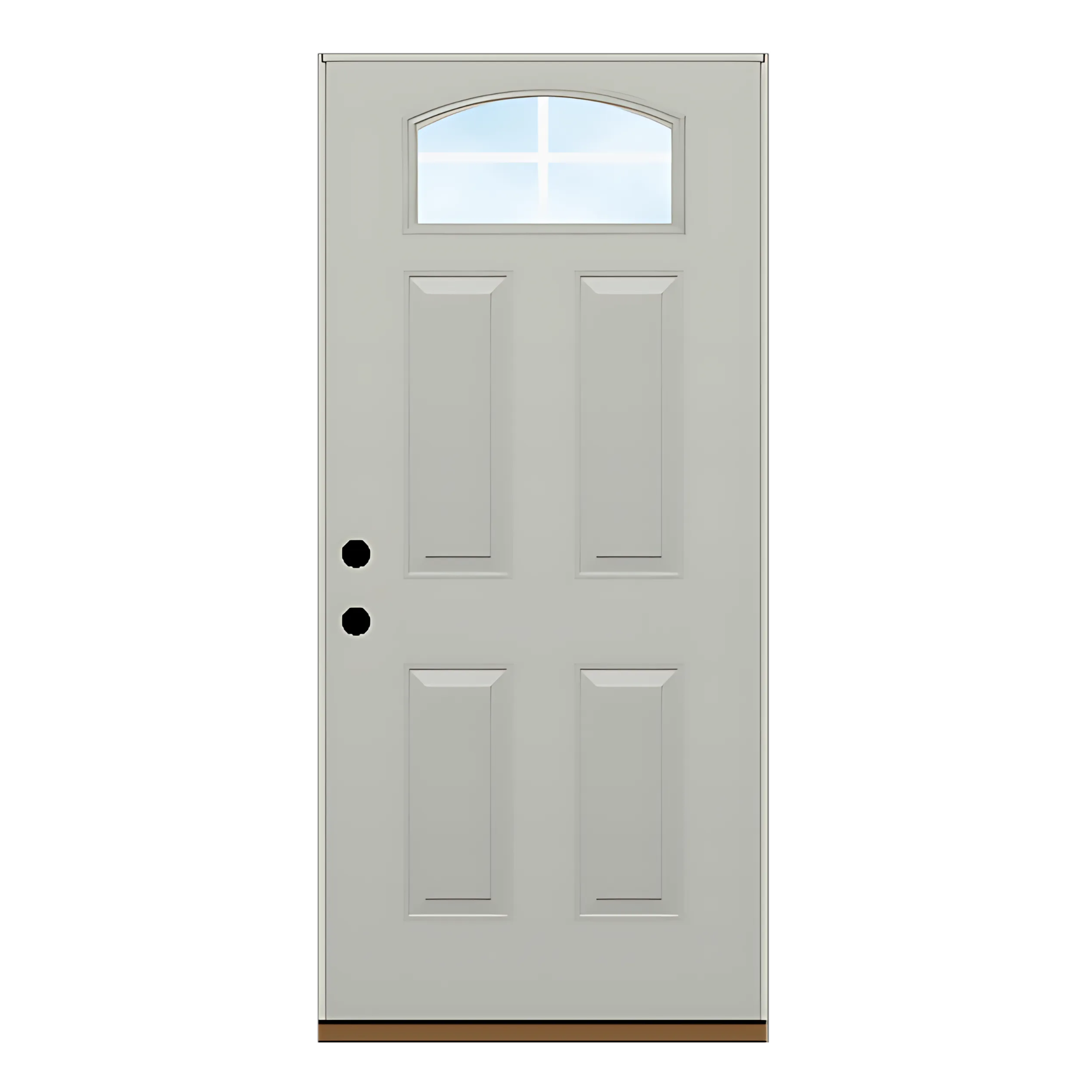 Camber Top Glass Steel Door